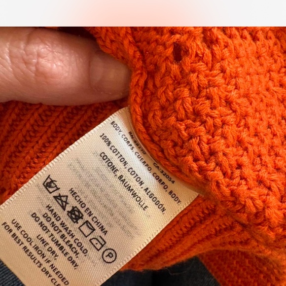 Anthropologie Coastal Grandma Burn Orange Crochet Knit Tank Top - Picture 6 of 6